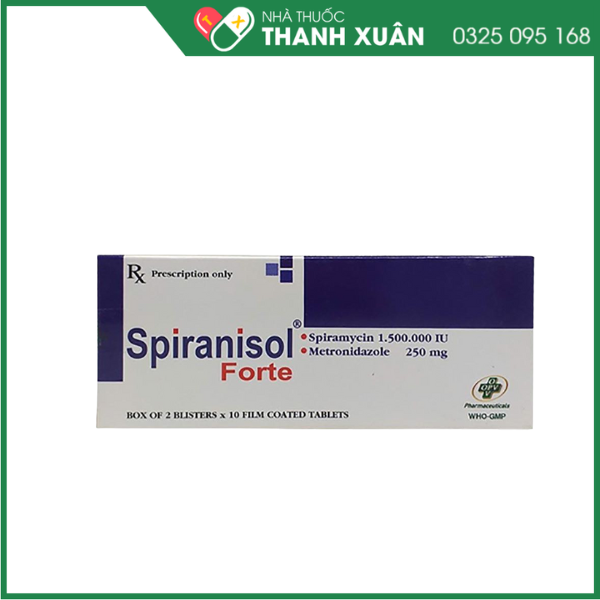 Thuốc Spiranisol Forte điều trị nhiễm khuẩn răng miệng
